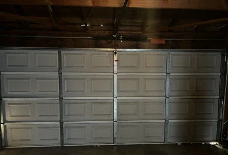 Crooked door re-aligned — after